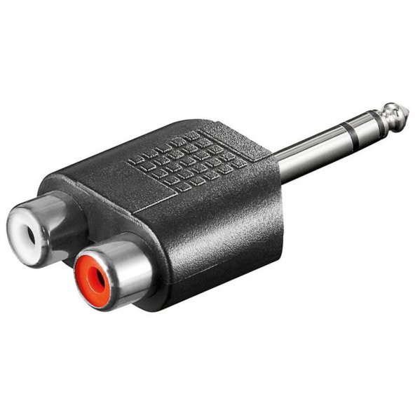 6.3 mm Stereo Erkek-2 Rca Dişi Çevirici ürün görseli 1
