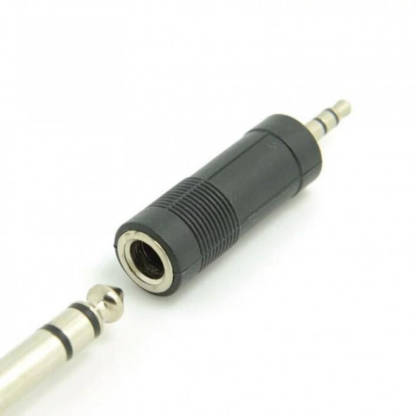 3.5 mm Stereo Erkek-6.3 mm Stereo Dişi Çevirici ürün görseli 1