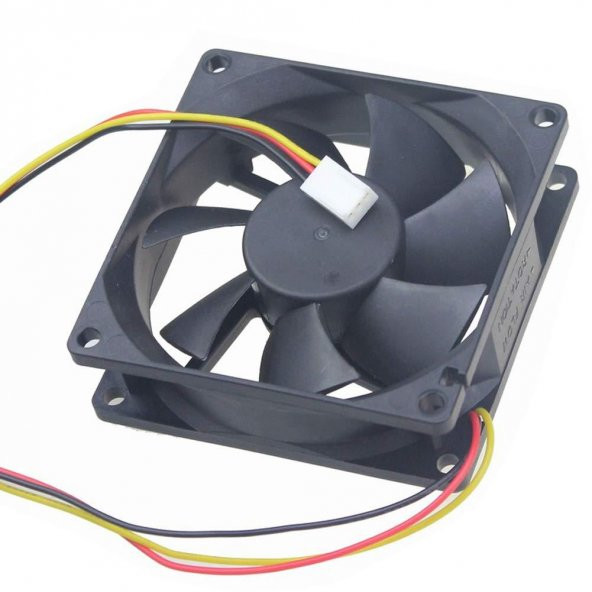 8 cm Fan 12 Volt  3 pin 15 mm ürün görseli 1