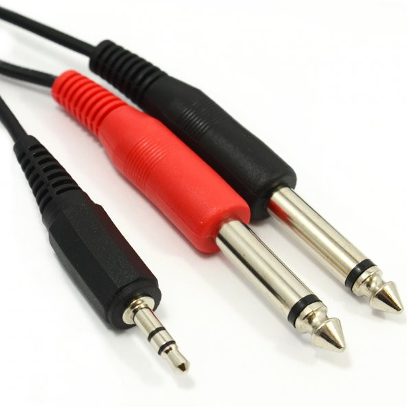 3.5 mm Stereo to 2x6.3 mm Mono Kablo 5 metre ürün görseli 1