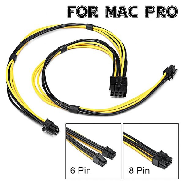 Apple Mac Ekran Kartı Power Kablosu 8 Pin to 2x6 Pin ürün görseli 1
