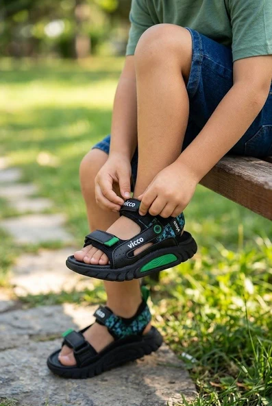 Vicco 332.P26Y.179 Siyah Konan Hafif Rahat Erkek Çocuk Sandalet ürün görseli 1
