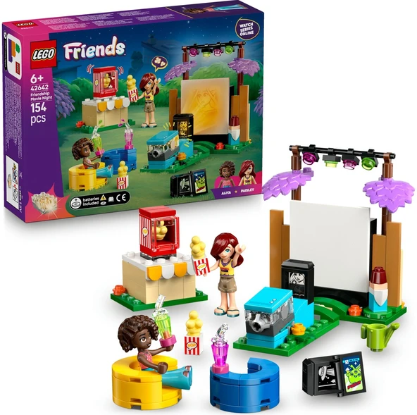 ® Friends Arkadaşlık Film Gecesi 42642 - 6 Yaş ve Üzeri Çocuklar Için 2 Mini Bebek Içeren Oyuncak Yapım Seti (154 Parça) ürün görseli 1