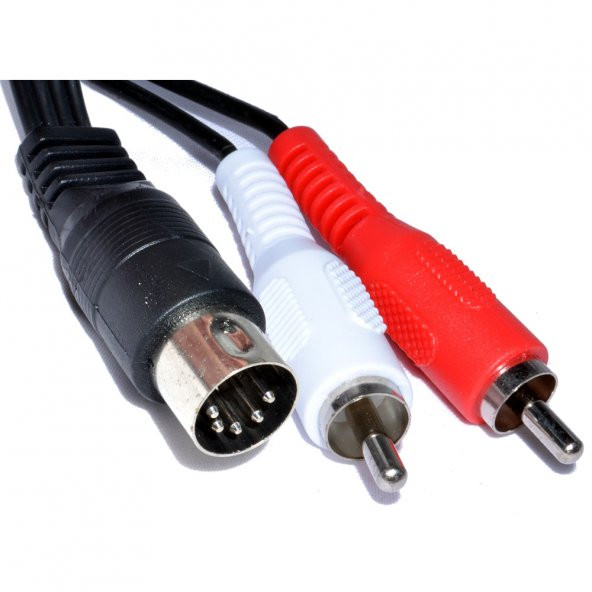 5 Pin Din to 2 Rca Kablo 1.5 mt ürün görseli 1
