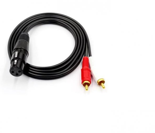 Xlr Dişi-2 Rca Erkek Kablo 3 Metre ürün görseli 1
