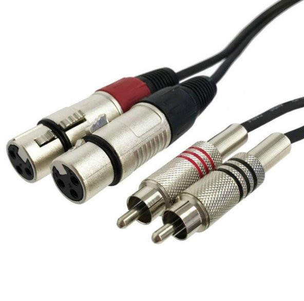 Xlr Dişi-Rca Kablo 3 metre ürün görseli 1