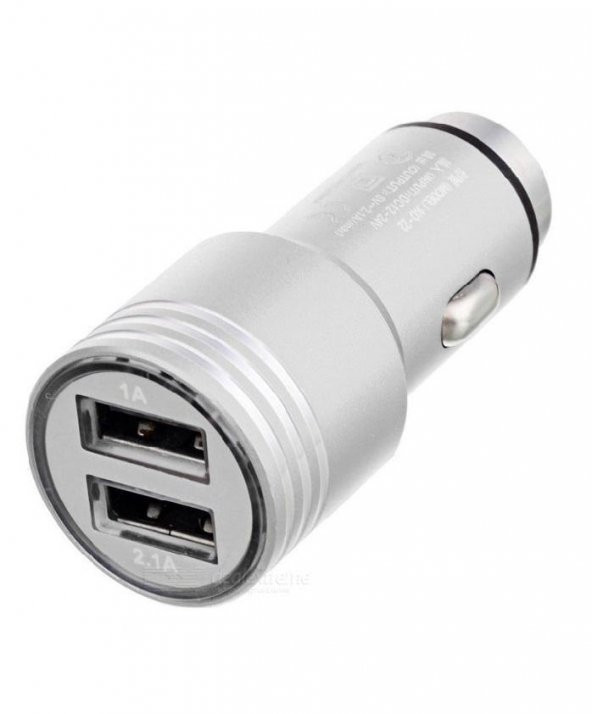 Çift USB Araç Şarj Cihazı Metal Yüksek Kalite ürün görseli 1