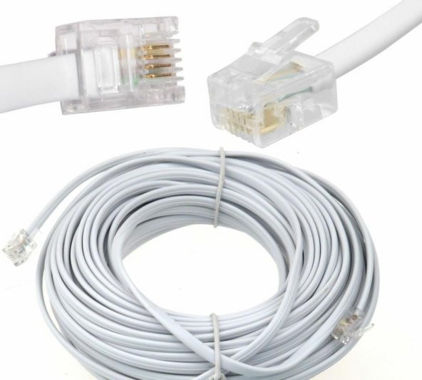 4 pin Telefon Kablosu 3 metre - Resim 5