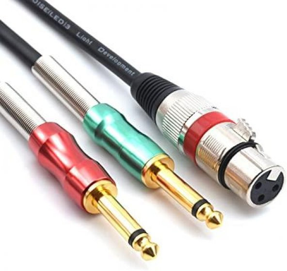 Xlr Dişi 2x6.3 mm Mono Kablo 2 Metre ürün görseli 1