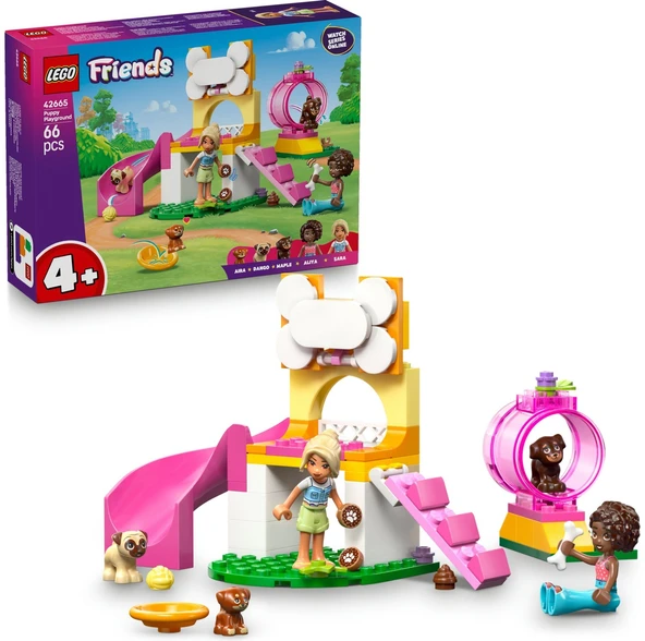 ® Friends Yavru Köpek Oyun Parkı 42665 - 4 Yaş ve Üzeri Çocuklar Için Yaratıcı Oyuncak Yapım Seti (66 Parça) ürün görseli 1