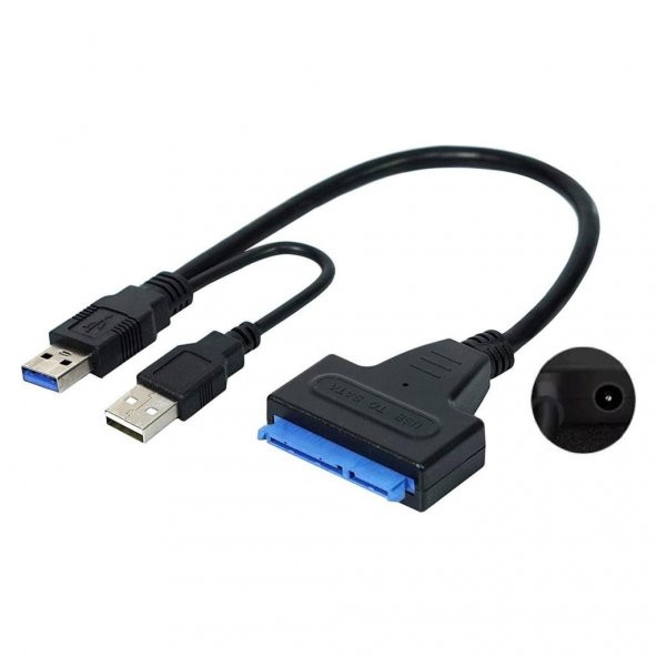 USB 3.0 To Sata 2.5" 3.5" HDD KABLO12V Power Adaptörlü ürün görseli 1