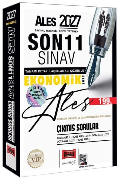 Yargı 2027 ALES Son 11 Sınav Çıkmış Sorular Çözümlü Ekonomik Seri Yargı Yayınları ürün görseli 1