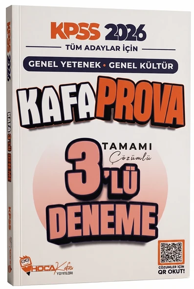 Hoca Kafası 2026 KPSS Genel Yetenek Genel Kültür Kafa Prova 3 Deneme Çözümlü Hoca Kafası Yayınları ürün görseli 1