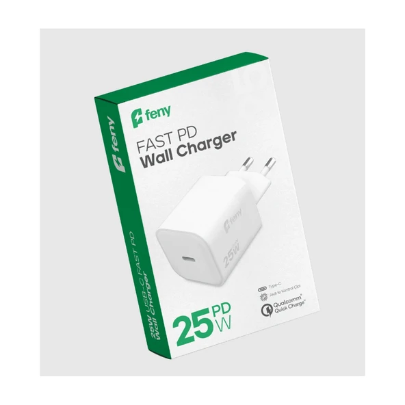 Nevamel® FENY FN-C25 25W Type-C Akıllı Isı Kontrol Chip Qualcomm Quick Charge 3.0 ŞARJ Adaptörü(1923) ürün görseli 1