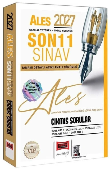Yargı 2027 ALES VIP Çıkmış Sorular Son 11 Sınav Çözümlü Yargı Yayınları ürün görseli 1
