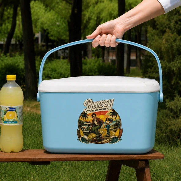 Kale Termos 15 LT BUZZY RETRO BUZLUK TERMOS (1177 COOLER BOX) - Resim 3