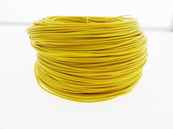 Yumuşak Silikon Nyaf Kablo 1.5mm  SARI 1 mt ürün görseli 1
