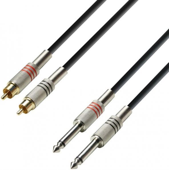 2 Rca Erkek 2x6.3 mm Mono Kablo 5 Metre ürün görseli 1