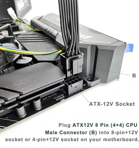 8 pin to 8+4 pin Cpu Kablo Çevirici - Resim 4