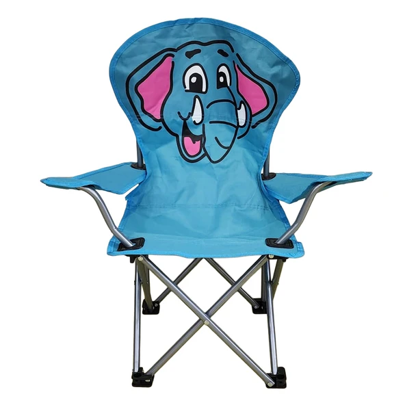 Katlanır Çocuk Sandalyesi Mavi - Fil Desen ürün görseli 1