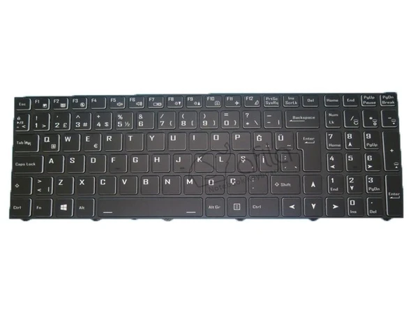 6-80-N15Z0-01D-1 Notebook Klavyesi, Laptop Tuş Takımı (Siyah TR) - RGB ışıklı ürün görseli 1