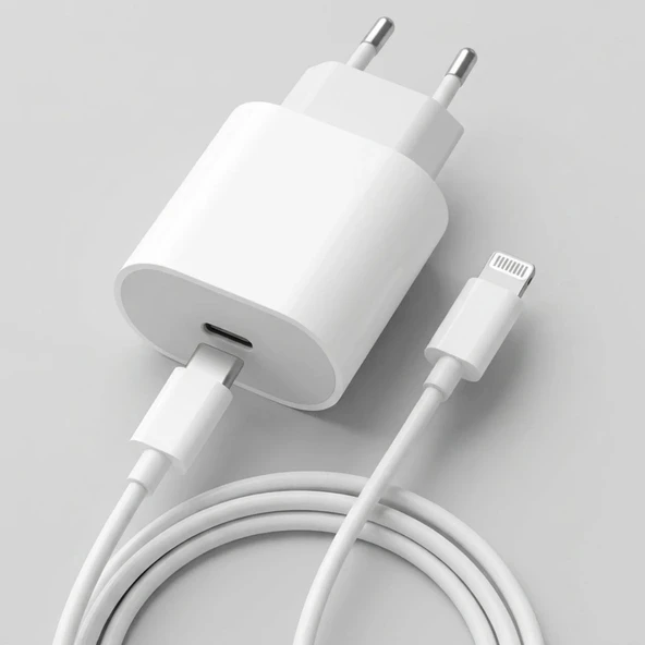 20W Hızlı Şarj Adaptörü USB-C to Lightning Kablolu - PD Destekli Süper Hızlı Şarj Cihazı (5250) ürün görseli 1