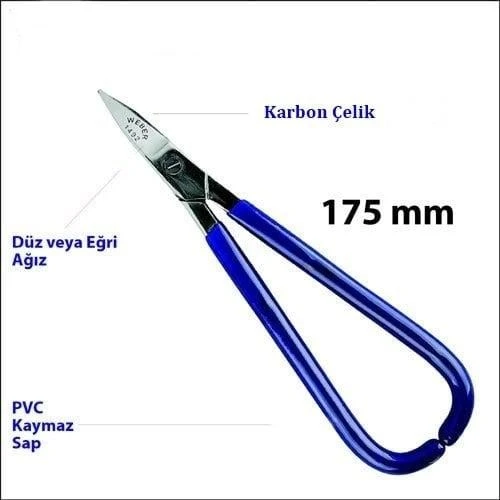 Weber 1492CS Karbon Çelik Düz Kuyumcu Makası 175 mm ürün görseli 1