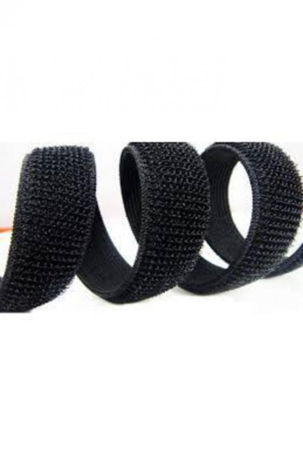Kablo Düzenleyici Cırt Cırtlı Bant, 90 cm, 10mm x 2.6mm, siyah renk ürün görseli 1