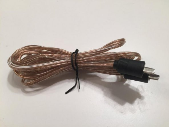 2 Pin Din Alman Tip Erkek-Erkek Hoparlör Kablosu 5 Metre ürün görseli 1