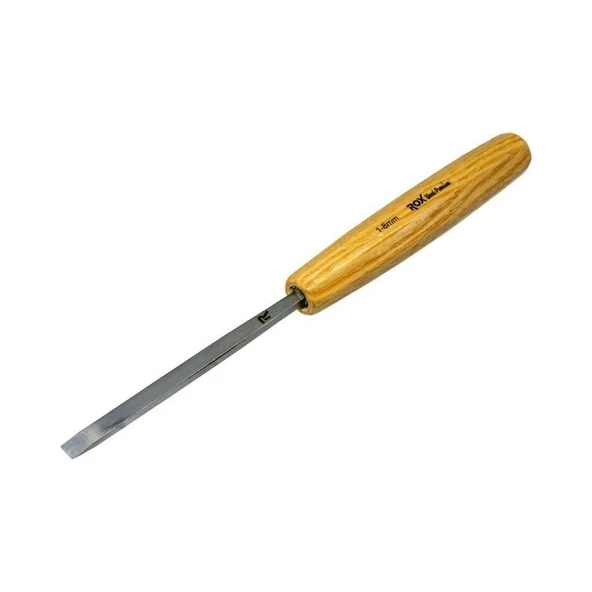 Rox Wood 0138 Premium Sağ El Oyma Iskarpela 8 mm | Karbon Çelik Ahşap Oyma Keski ürün görseli 1