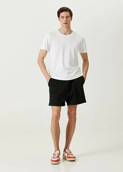 Unisex Basic Bisiklet Yaka Regular T-shirt - Beyaz - Resim 3