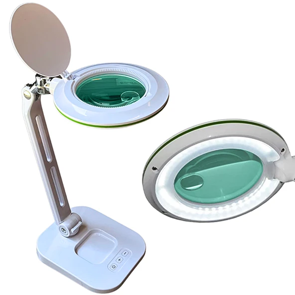 Flexi LED Aydınlatmalı Masaüstü Büyüteç – Kademeli Işık Ayarlı, Ergonomik Tasarım ürün görseli 1