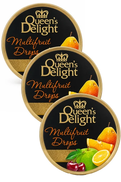 Queens Delight MultiFruit (Meyve Aromalı) Şeker 150 gr x 3 Adet ürün görseli 1