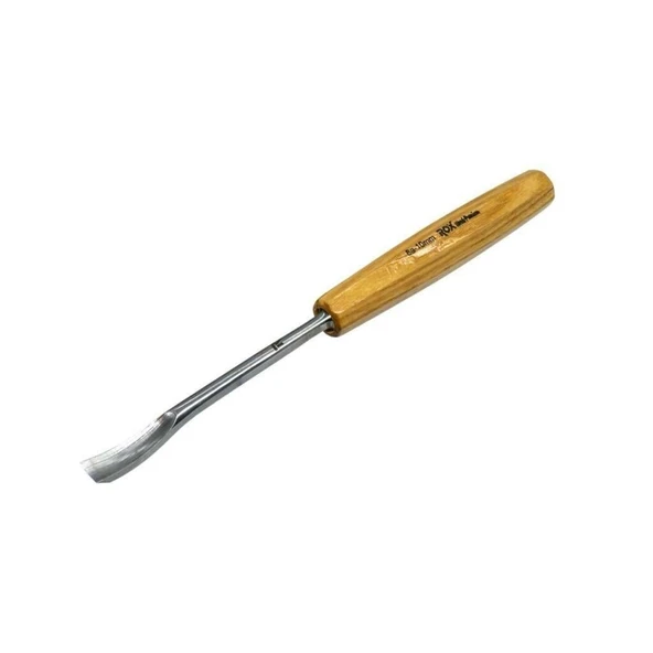 Rox Wood 0133 Premium Bükülmüş Oluklu Oyma Iskarpela 10 mm | Karbon Çelik Ahşap Oyma Keskisi ürün görseli 1