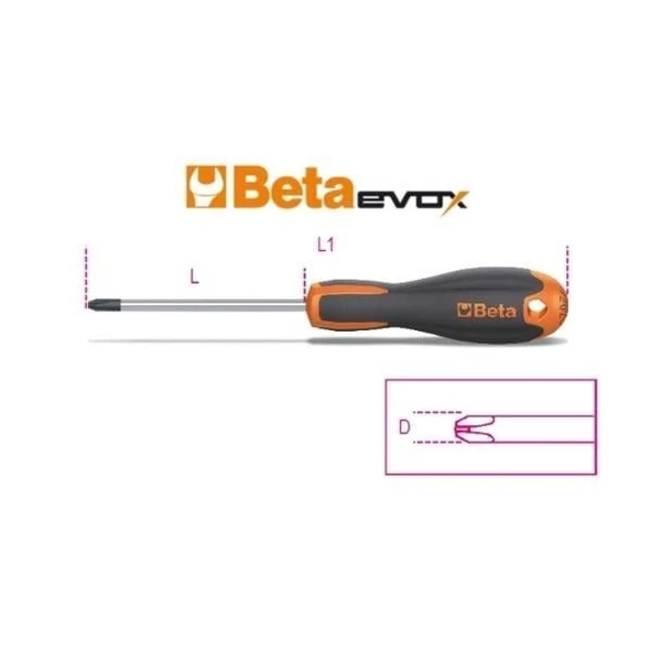 Beta 1202E Yıldız Tornavida 9,5x200mm ürün görseli 1