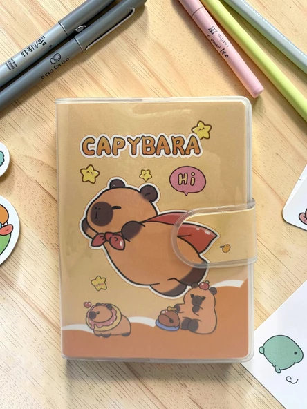 Capybara A7 Not Defteri , Çıt Çıtlı Cep Defteri - Süper Capybara - Resim 2