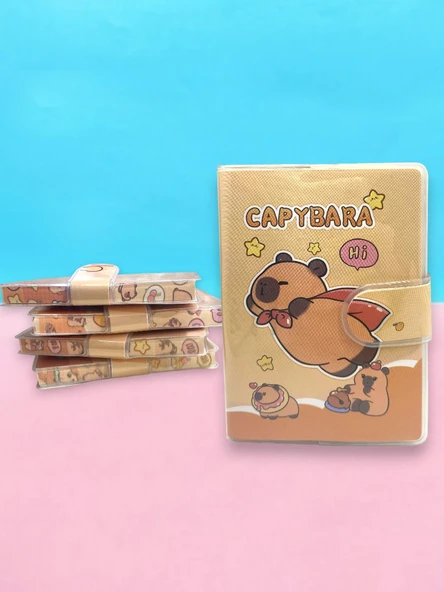 Capybara A7 Not Defteri , Çıt Çıtlı Cep Defteri - Süper Capybara ürün görseli 1
