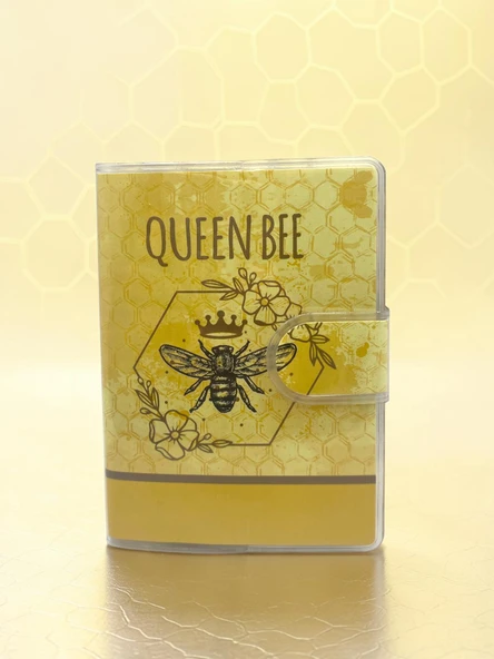 Queen Bee A7 Not Defteri , Çıt Çıtlı Cep Defteri - Sarı - Resim 2