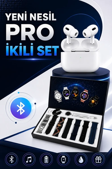 2025 Model Akıllı Saat Ve Yeni Nesil Pro Bluetooth Kulaklık Anc Özelliği ürün görseli 1