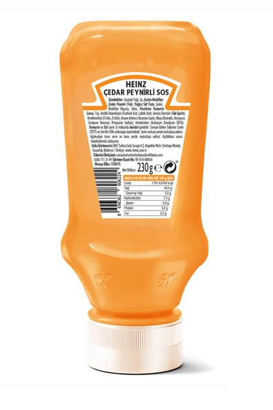 Heinz Cheddar Sos 230 gr x 3 Adet - Resim 4