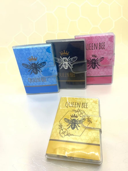 Queen Bee A7 Not Defteri , Çıt Çıtlı Cep Defteri - Sarı - Resim 3