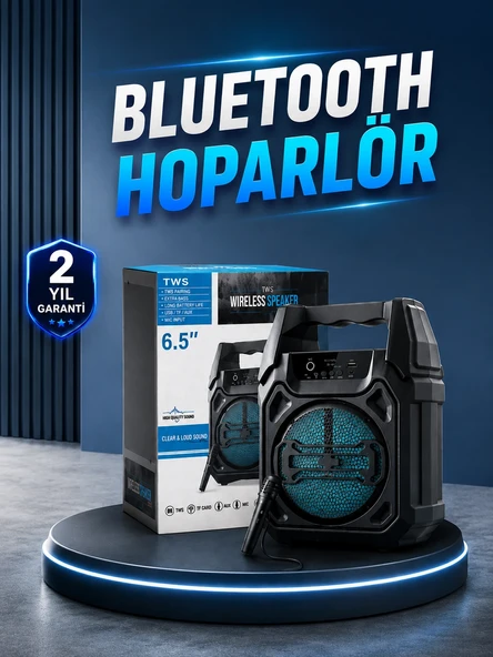 15w Güçlü Ses Çıkışlı Bluetooth Hoparlör Fm Radyo Ve Mikrofon Destekli ürün görseli 1