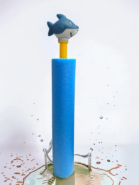 Figürlü Köpük Su Pompası Oyuncağı (45 cm) - Köpekbalığı - Mavi ürün görseli 1