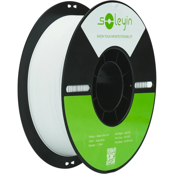 Creality Soleyin Ultra Pla Mat Beyaz Filament 1.75mm 1kg ürün görseli 1