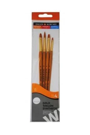 Daler Rowney Simply Gold Taklon Sentetik 4'lü Fırça Seti no4 ürün görseli 1