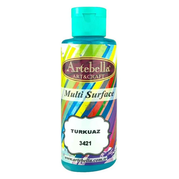 3421130 Artebella Multı Surface Boya 130cc Turkuaz ürün görseli 1