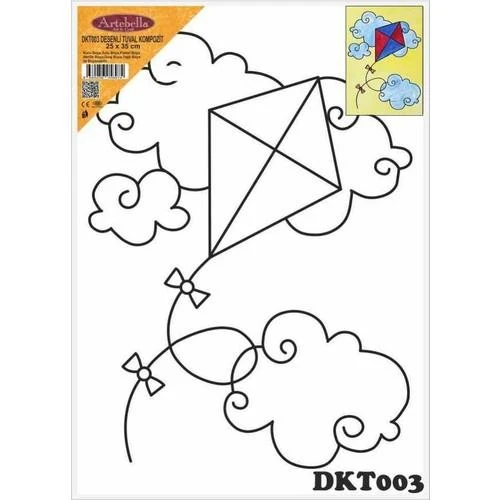 DKT003 desenli tuval kompozit boyama 25x35 cm ürün görseli 1