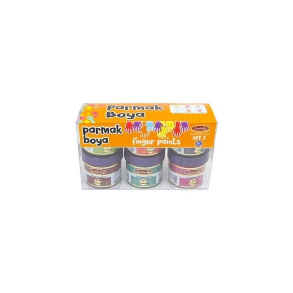 Artebella parmak boya 6 lı set 2  50 ml ürün görseli 1