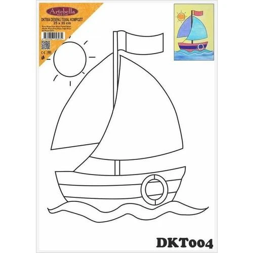 DKT004 desenli tuval kompozit boyama 25x35 cm ürün görseli 1