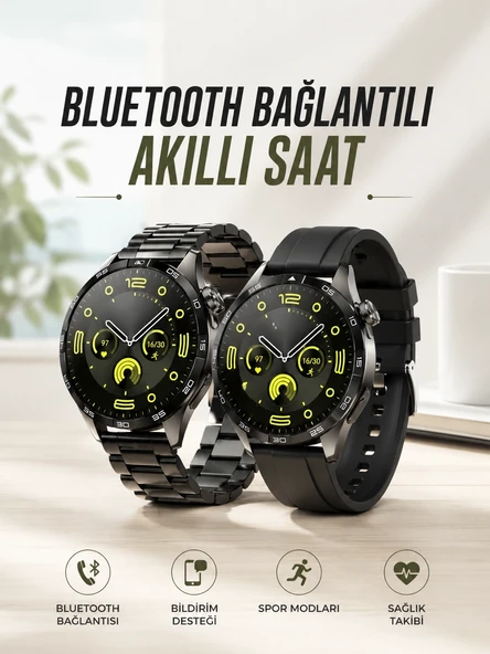 Akıllı Saat Sesli Görüşme, Nfc Uyumlu, Bildirim Görme Ve Uyku Ve Sağlık Takibi ürün görseli 1